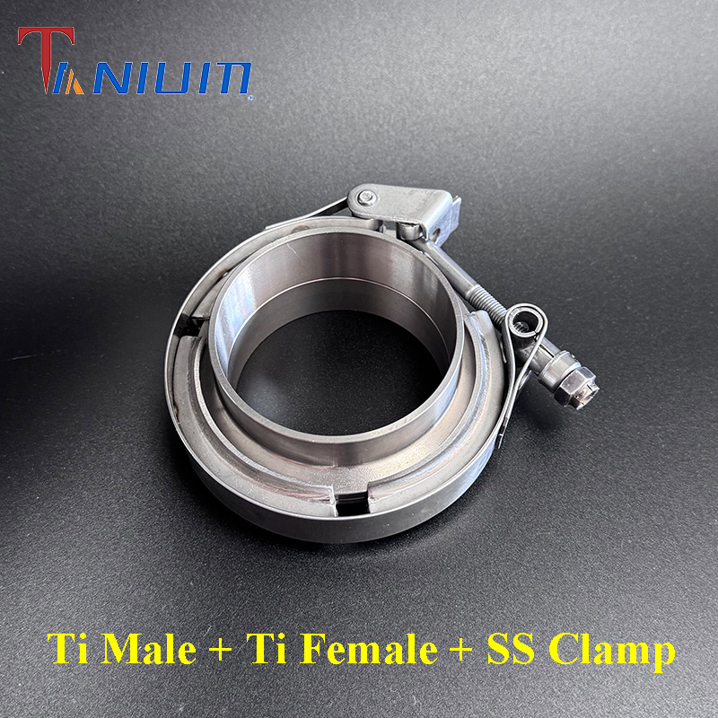 Pipe Clamp Bar - 32-127mm Titanium Exhaust Pipe Flange Male+Female