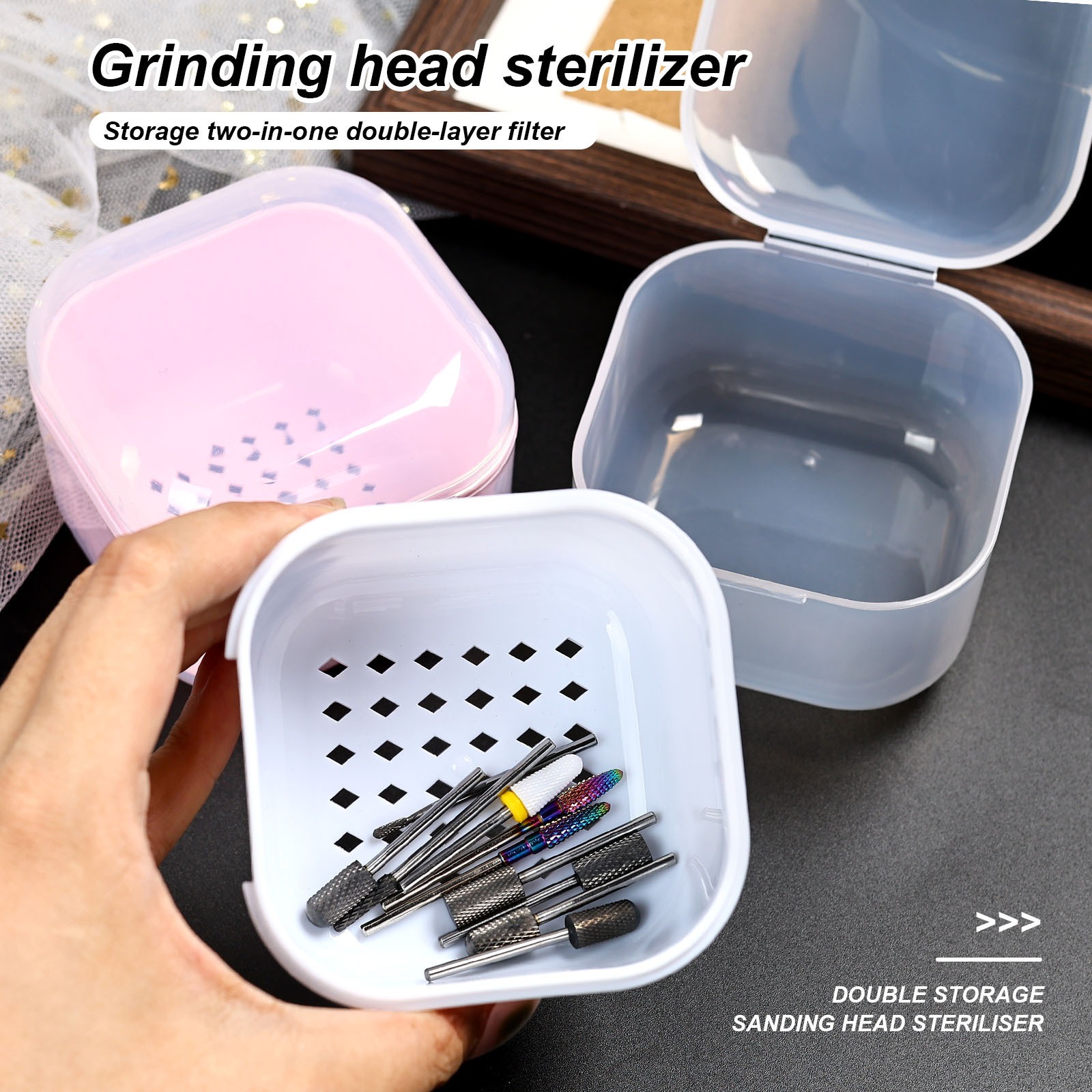 Tool Chest Cabinet - 1PC Square Double-layer Filtering Nail Art