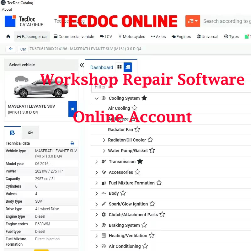 Workshop Tools Online - 2026 Online Account for Workshop Repair