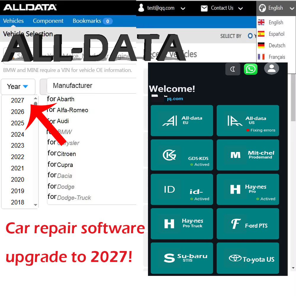 2027 ALL-DATA Online Account f - Workshop Tools Online ulasan dan harga