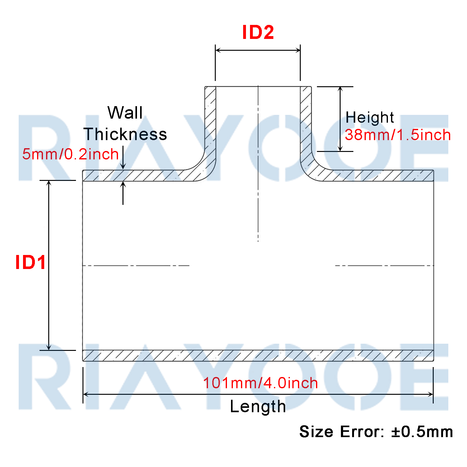 51-76mm T-Piece Silicone Hose  - Pipe Clamp Bar ulasan dan harga