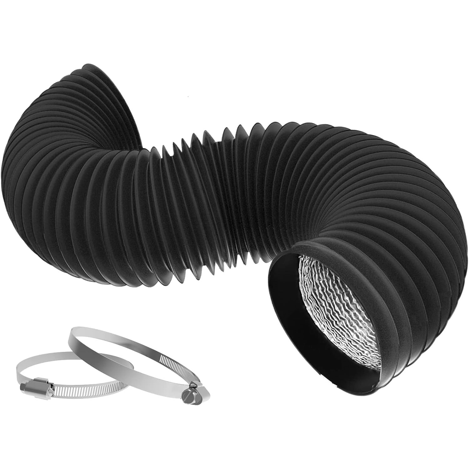 HTMCK 4 inch Dryer Vent Hose w - Pipe Clamp Bar ulasan dan harga