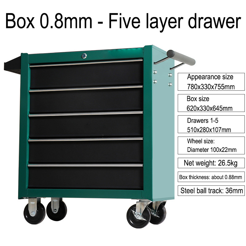 5 Drawer Storage Tool Box Trol - Car Workshop Tools Kit ulasan dan harga