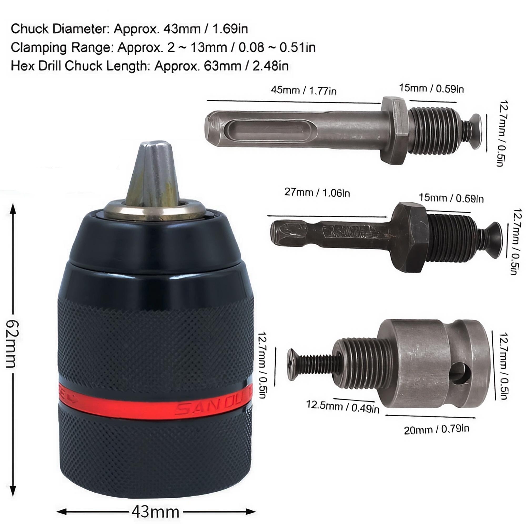 Keyless Drill Chuck Impact Dri - Power Tools For Workshop ulasan dan harga