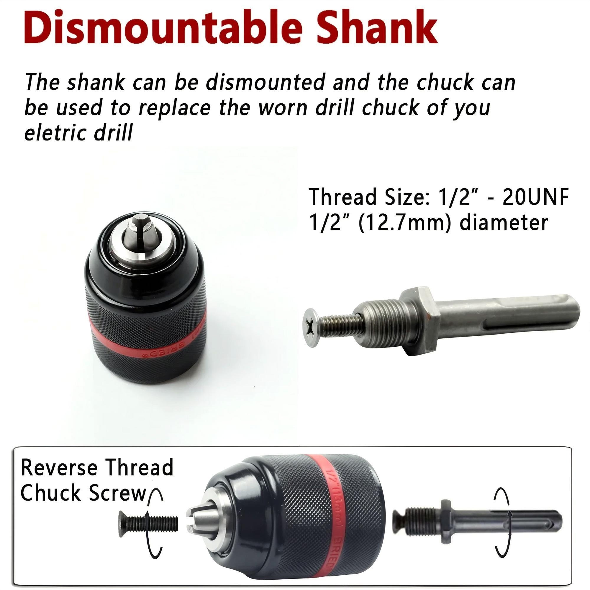 Keyless Drill Chuck Impact Dri - Power Tools For Workshop ulasan dan harga