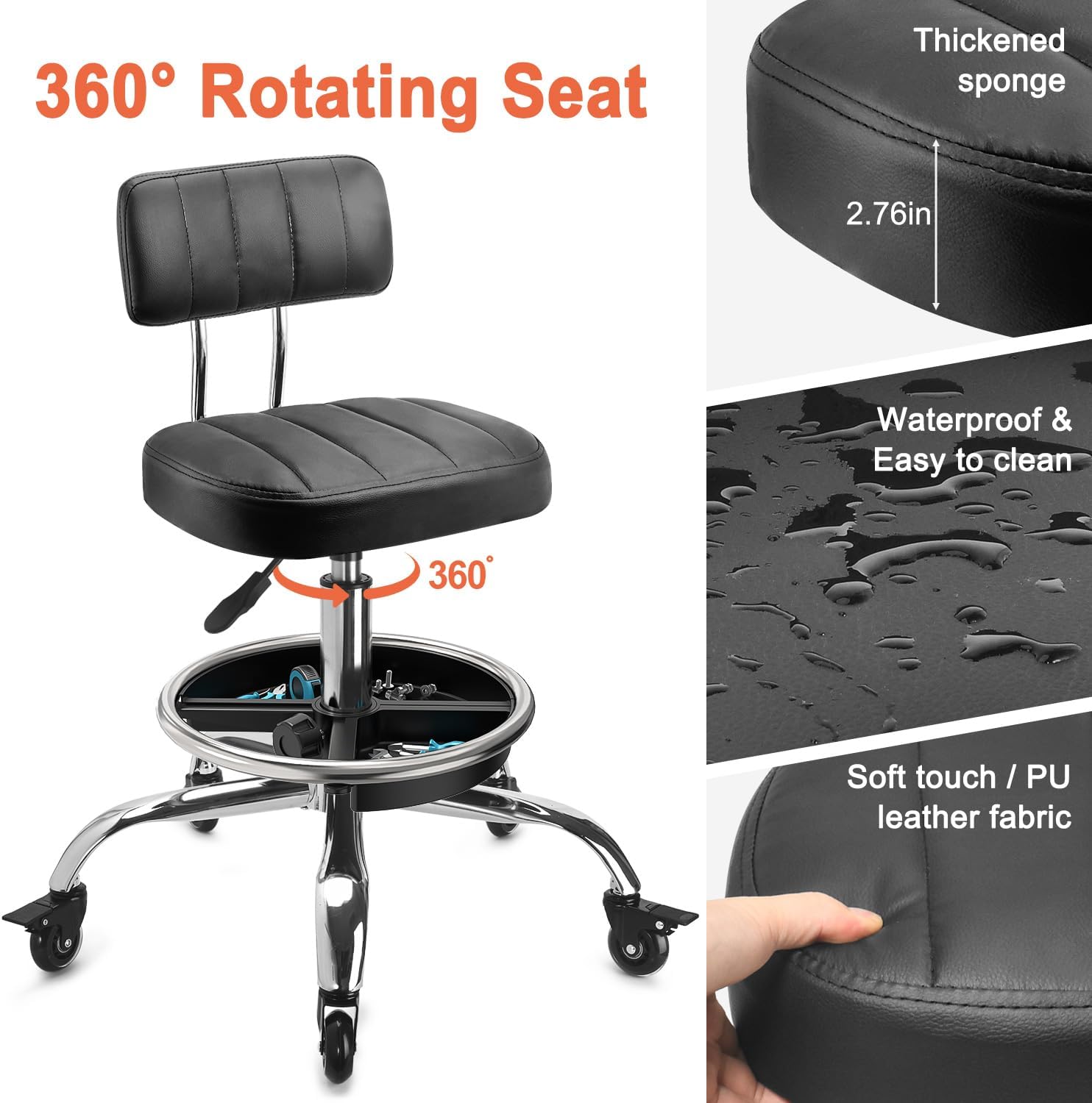 Garage Mechanic Stool With Bac - Tools Mechanical Workshop ulasan dan harga