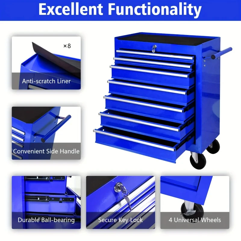7 Drawers Blue Multifunctional - Car Workshop Tools Kit ulasan dan harga