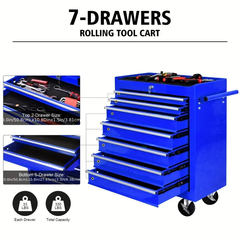 7 Drawers Blue Multifunctional - Car Workshop Tools Kit ulasan dan harga