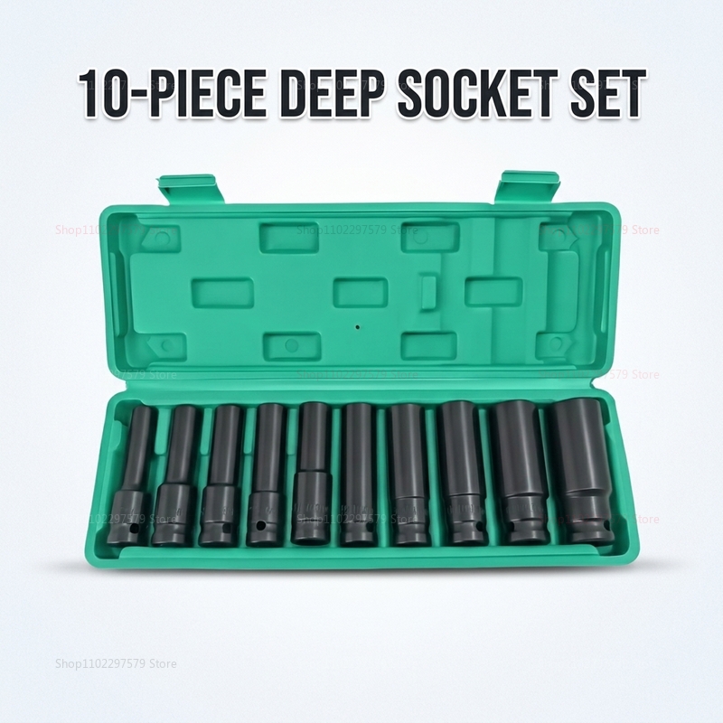 10pcs Socket Wrench Set 8-24mm - Car Workshop Tools Kit ulasan dan harga