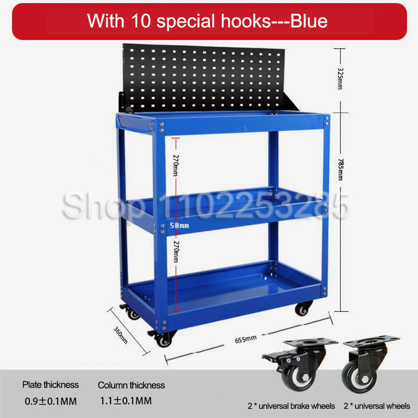 Tool Carts 3-layer Mobile Tool - Tools Mechanical Workshop ulasan dan harga