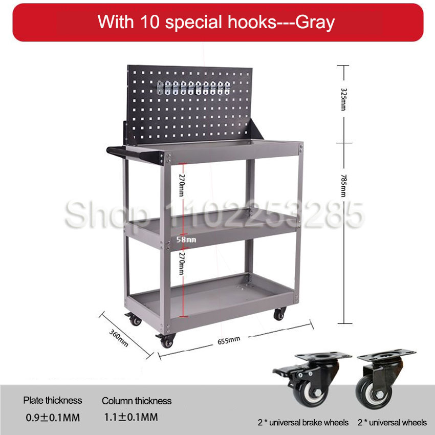Tool Carts 3-layer Mobile Tool - Tools Mechanical Workshop ulasan dan harga